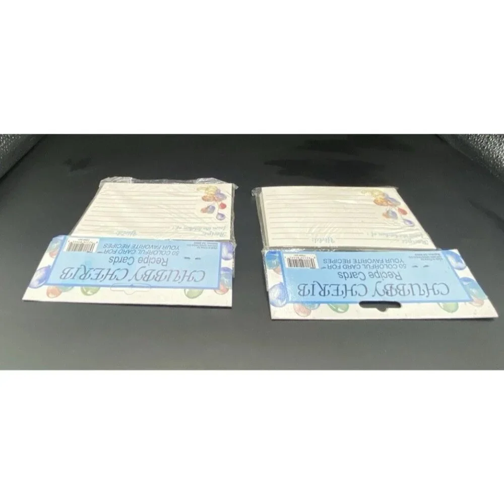 Chubby Cherub Recipe Cards 5x3 Lot of 2 Packs 50 Each Vintage NOS Home Cook Chef